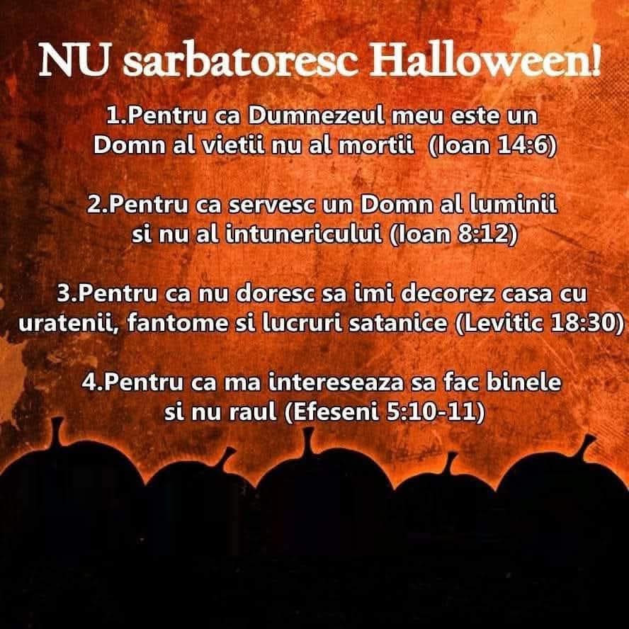 De ce nu sărbătorim Halloween-ul